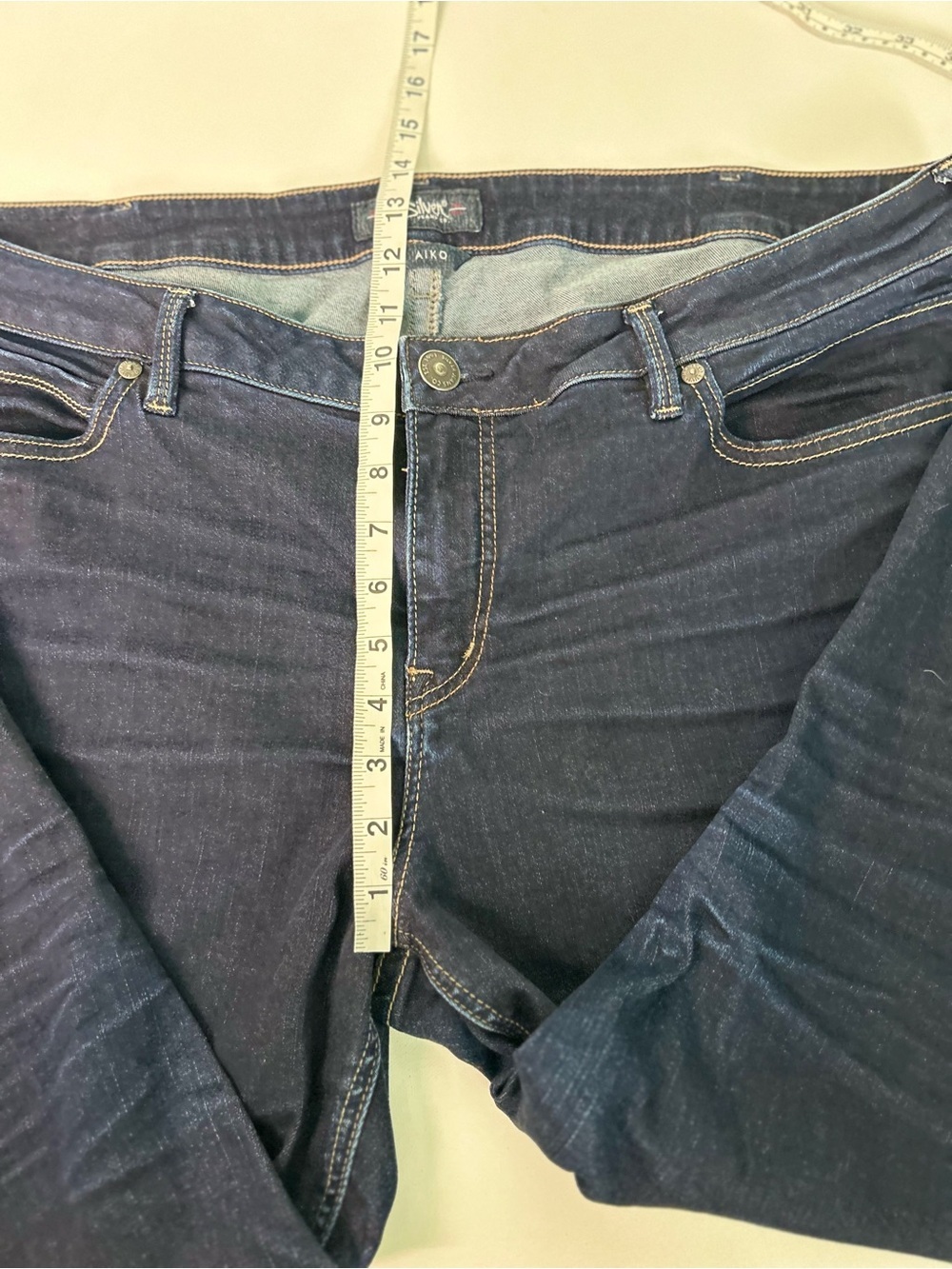 Silver Jeans Co Aiko Mid Rise Dark Wash Ankle Skinny Jeans Plus Size 22 W40 L27 - Picture 6 of 8